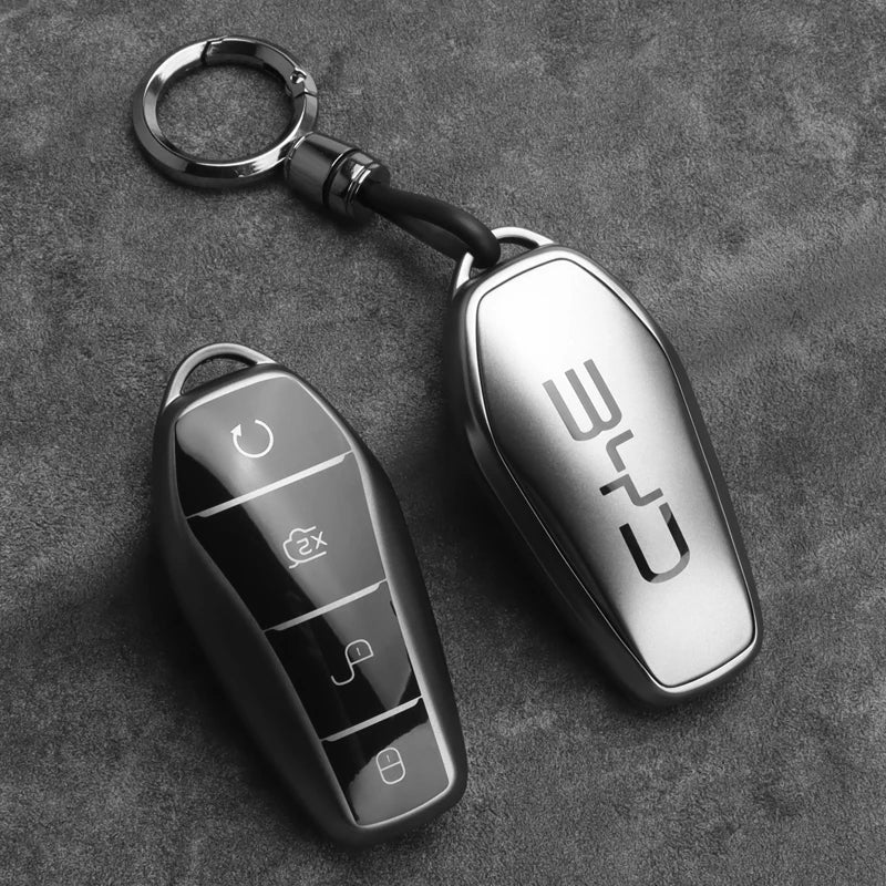 Tpu Car Key Case Cover for BYD Seal Song Plus Atto 3 Dolphin Han EV Tang Qin U Dmi Yuan Pro Protection Keychain Accessories