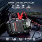 5000A Car Battery Jump Starter with Air Compressor 150PSI Air Pump 12V Auto Battery Booster Power Bank Portable Tire Inflator