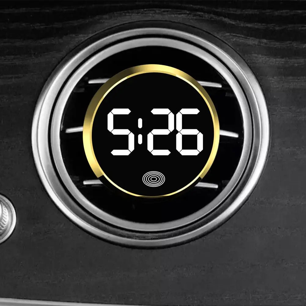 Car Luminous LED Digital Clock Touch Type Electronic Watch Vehicle Car Supplies Stick-On Mini Clocks Cars Accessories ﻿