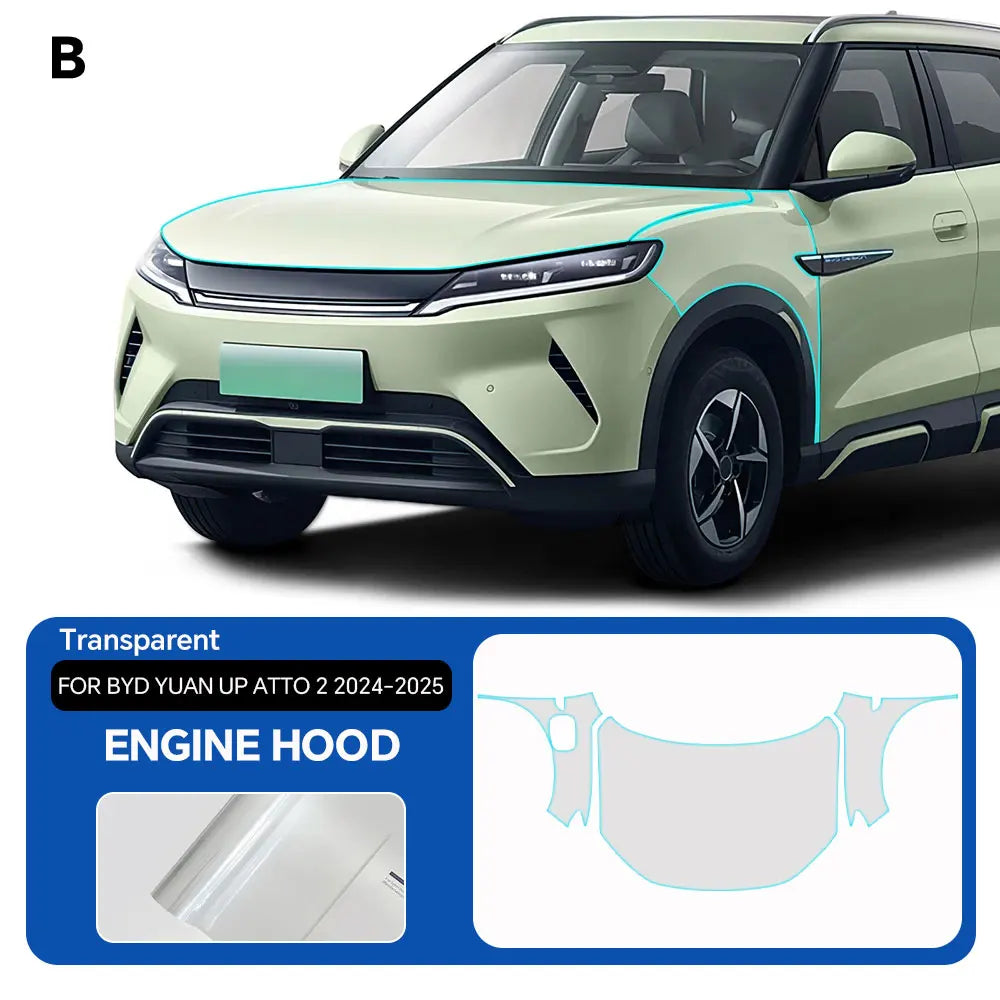 Custom For BYD Yuan UP ATTO 2 2024 2025 TPU 8.5mil Car Paint Protection Film Pre-cut Scratch Resistant PPF Car Accessories Car Mobile World