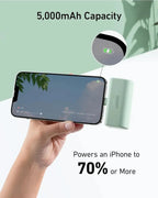 Anker A1645 Nano Mini Power Bank 5000mAh Portable Charger 22.5W USB-C Connector Spare Battery for IPhone 15 14 13 12 11 Pro Max Car Mobile World