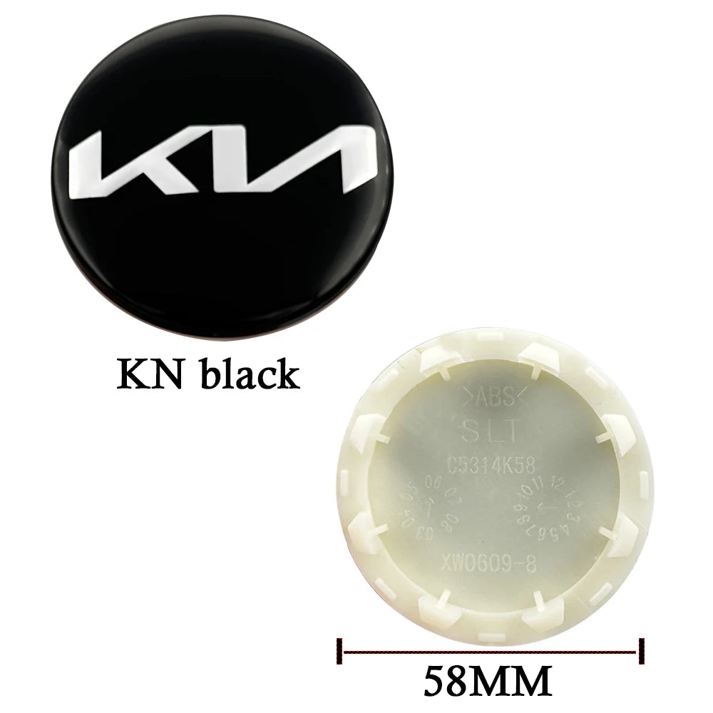 4 pieces of 58mm For Kia wheel hub cover logo Serato Sportage Freddy K2 K3 K5 Smart Run tire cover wheel hub center logo cover