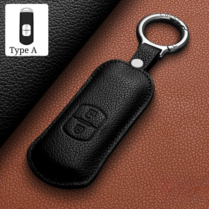 Car Key Fob Cover for Mazda 3 Axela CX-5 Mazda 6 Atenza Luxury Key Case Shell with Keychain CM World