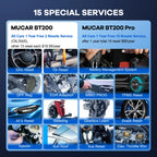 MUCAR BT200/BT200 Pro OBD2 Bluetooth Diagnostic Tool Full System Diagnose Oil SAS 15 Reset OBD 2 Scanner for All Car Code Reader Car Mobile World