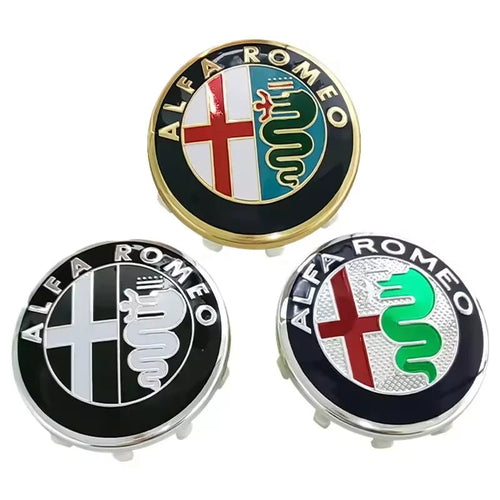 4pcs 58mm Car Wheel Rims Hub Center Caps for Alfa Romeo Logo Giulietta Mto Giulia GT 159 147 156 166 Stelvio Brera Aceessories CM World