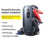 Baseus 20000mAh Car Jump Starter Power Bank 8000A 12V Portable Car Battery Starter Car Battery Emergency Booster Starting Device