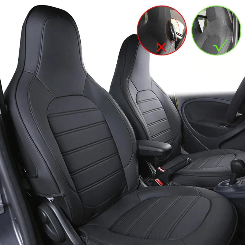 Custom For Smart 453 Fortwo 2015 - 2018 Car Seat Cover Four Seasons Breathable Cushion Decoration Interior Styling Accessories CM World