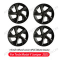 4PCS 19 Inch HubCap for Tesla Model Y Juniper 2025 Hubcap Performance Replacement 19''Crossflow Wheels Cover Full Rim Accessorie CM World