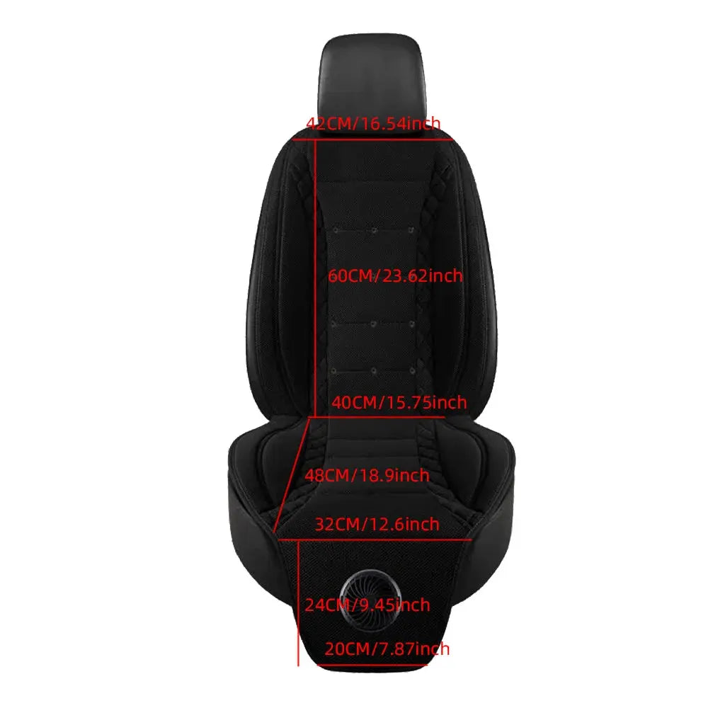 Universal Car Summer Cool Air Seat Cushion 12V/24V USB Charging Breathable Car Seat Cover With Fan Multi-color 3-SpeedAdjustment Car Mobile World