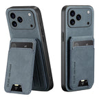 Luxury Synthetic Leather Card Bag Holder Case for iPhone 18 17 16 E 15 13 14 Pro Max Leather Card Slot Bag Protective Cover