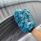 AUTOBRIGHT Oversized Double Sided Chenille Car Wash Mitt Red Blue Yellow Ultra Soft Professional Tool DIY Car Exterior Cleaning CM World