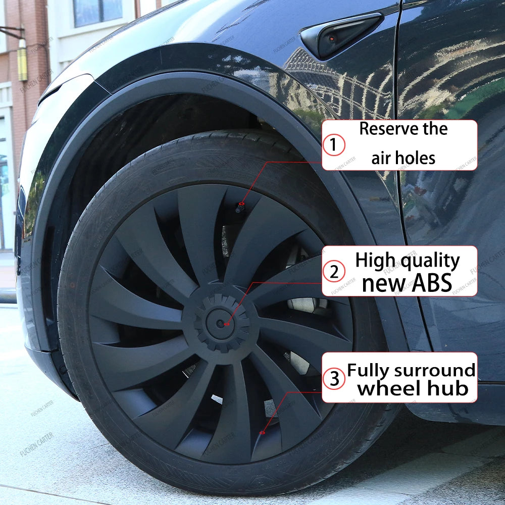 For Tesla Model Y Juniper 2025+ 4PCS Hub Cap19 Inch Car Replacement Wheel Cap  Performance Automobile Hubcap Cover Accessories