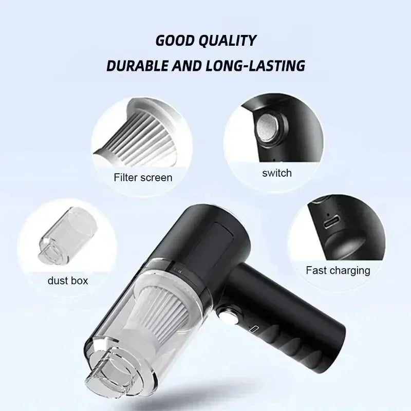 Car Vacuum Cleaner 2900000 Pa 4 In1 Powerful Clean Machine Wireless Blowing Suction Portable Vacuum Cleaner household 2026 Car Mobile World