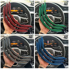 3PCS Carbon Fiber Car Round Steering Wheel Cover Non-Slip Steering Cover Protector Anti Dust Washable Interior Auto Accessories CM World