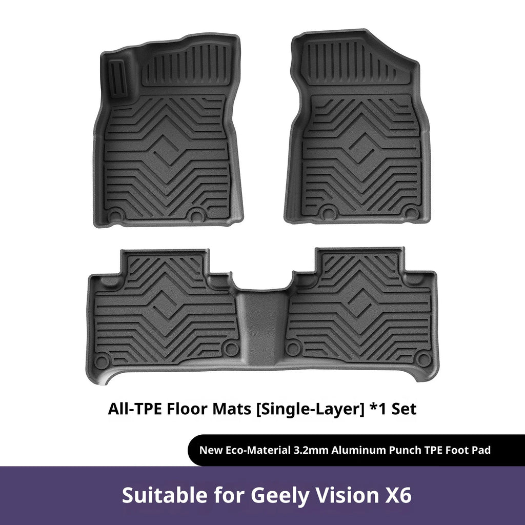 (LHD)For Geely Vision X6 2016-2019 Floor Mats Eco Friendly TPE Car Floor Mats 3D All Weather Material Auto Carpet Liners