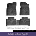 (LHD)For Geely Vision X6 2016-2019 Floor Mats Eco Friendly TPE Car Floor Mats 3D All Weather Material Auto Carpet Liners