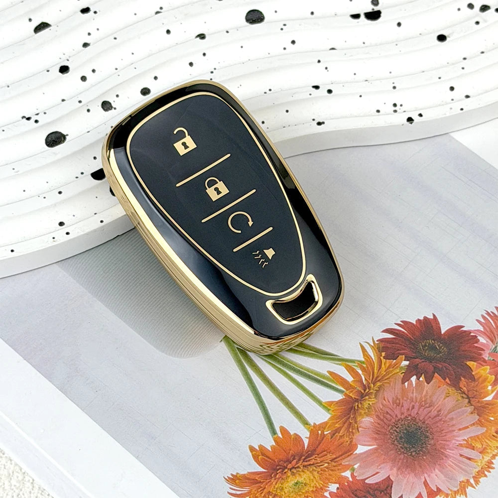TPU Car Key Fob Cover Case for Chevrolet 2017-2019 Chevy Malibu Camaro Cruze Traverse Sonic Volt Bolt Equinox Spark Blazer Onix CM World