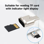 Type C OTG To TF Adapter Micro-SD Memory Card Reader Compatible with Laptops, Tablets, and Smartphones , with chain port Car Mobile World