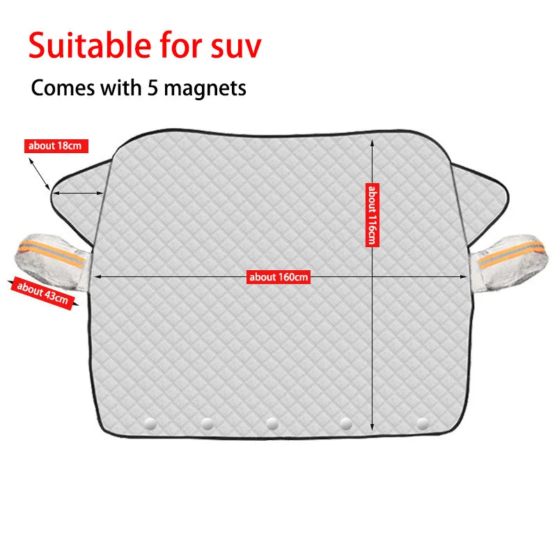1Pc Car Windshield Snow Anti-UV Shield for Winter Car Cover Front Window Anti Ice Frost Outdoor Protection Car Cover CM World