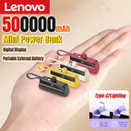 Lenovo 500000mAh Mini Capsule Power Bank Fast Charge High Capacity Powerbank Portable External Battery for iPhone Huawei Samsung