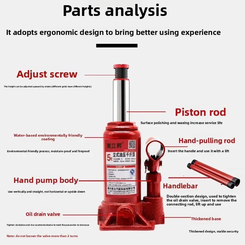 BEST Durable 2T3t5 Tons-50 Tons/t Trolley Car Truck Car Hydraulic Vertical Vehicle Jack Jac k and Lifting Equipment Car Maintena
