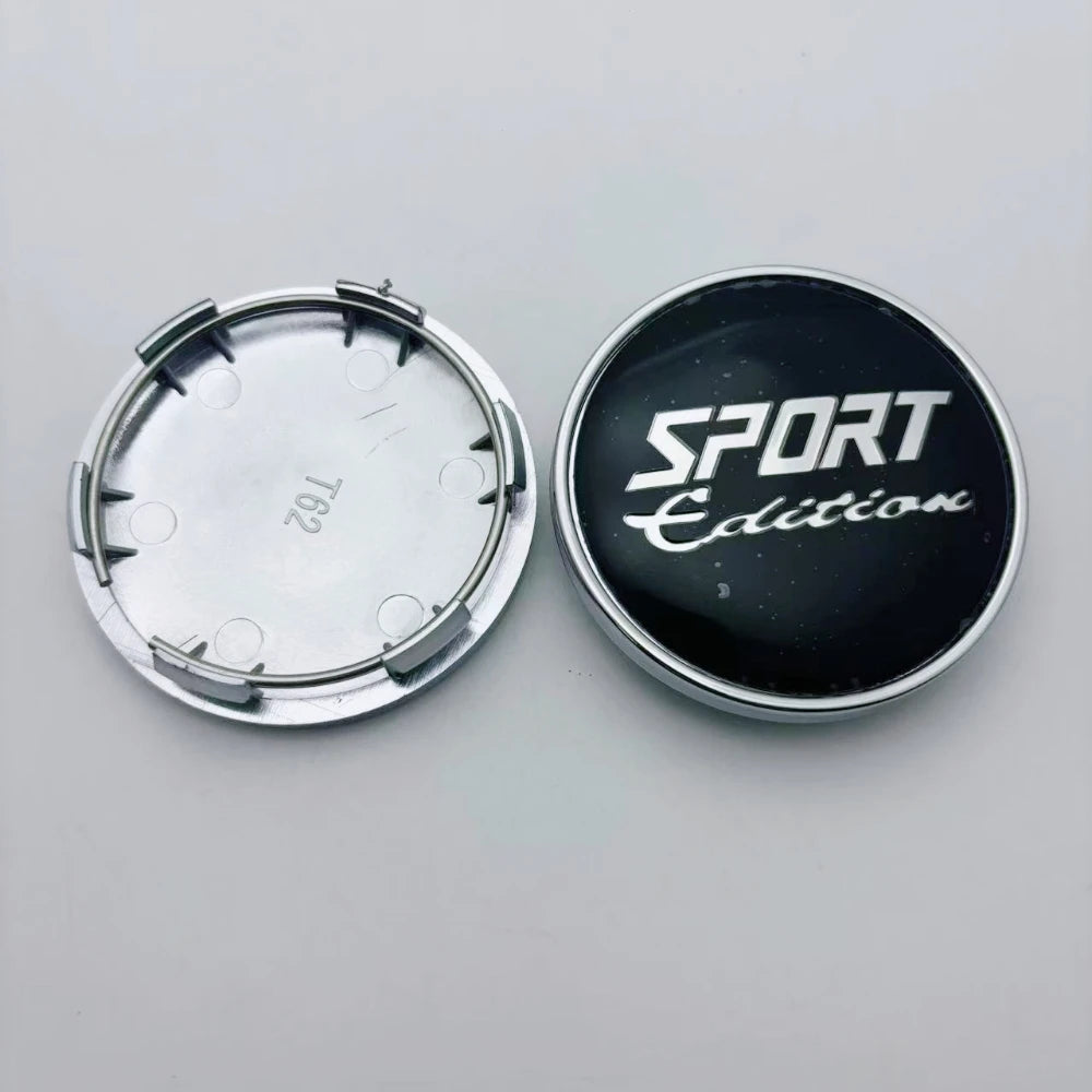 4pcs Car Wheel Center Caps 62mm ( Clips 57MM ) Wheel Hub Hubcaps Rim Dust Cover Sport Edition Logo Emblem Badge Car Accessories