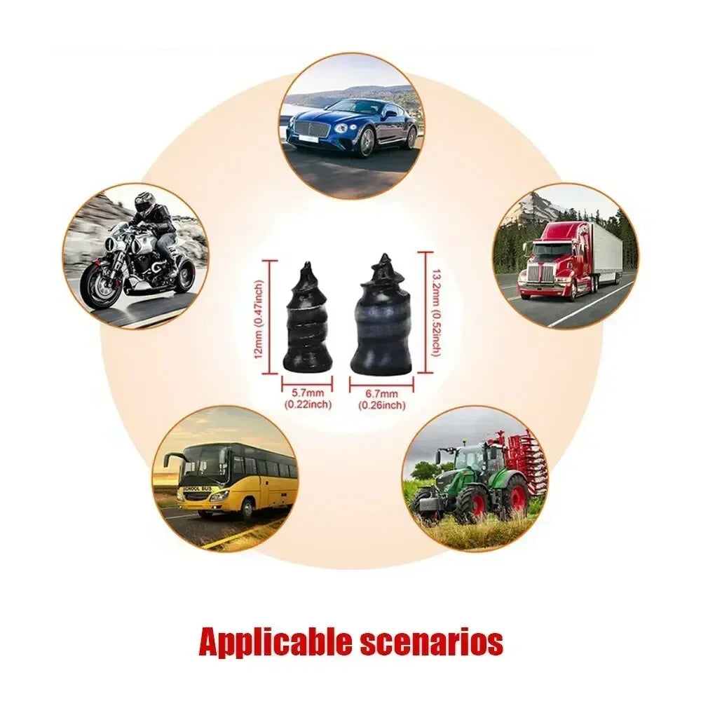 70-10PCS Universal Vacuum Tyre Repair Set For Car Motorcycle Scooter Rubber Tubeless Tire Repair Kit Glue Free Repair Nails