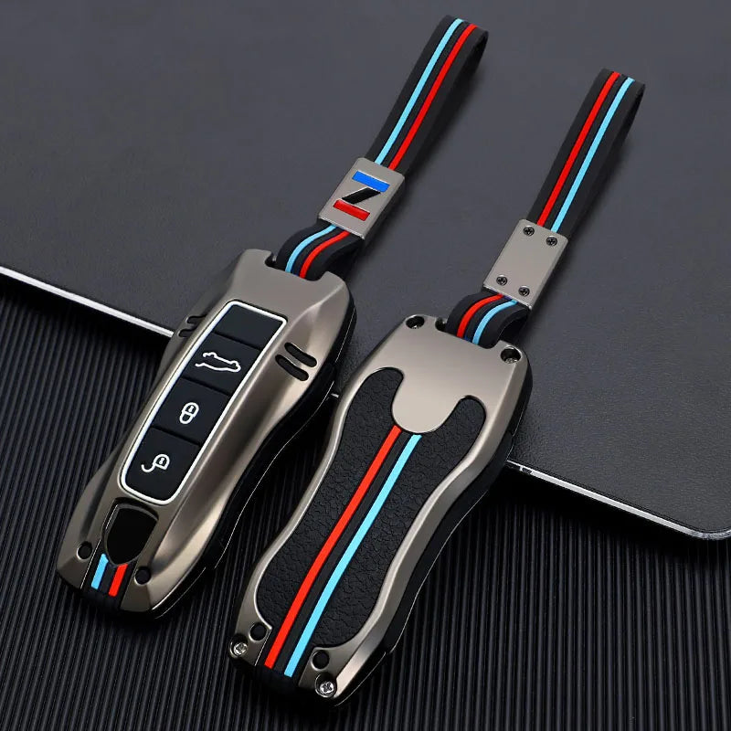 Zinc Alloy Car Smart Key Case Cover Shell Fob for Porsche New Cayenne Panamera 911 992 Taycan Car Protect Interior Accessories CM World
