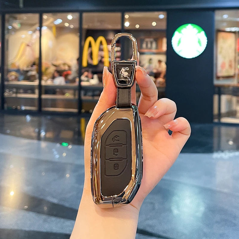 Car Key Case Bag Holder Key Protective Cover For Dongfeng Fengxing Forthing T5 EVO 2021 Keychain