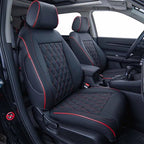 EKR Custom Fit Car Seat Covers Leather Full Set For Honda CRV 2023 2024 2025 2026 LX/EX/ EX-L/Sport/Sport Touring Waterproof Leather Cushion Seat Protective Cover