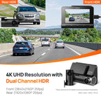 70mai 4K Dash Cam A810 HDR Built-in GPS ADAS 24H Parking 4G Compatible Car DVR 70mai A810