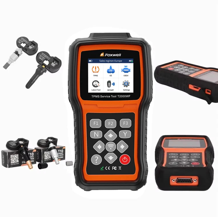 Foxwell T2000 WF TPMS Diagnostic Tool OBD2 Scanner 315/433MHz Sensor Activator Programmer with Free Update for Ford Toyota Car Mobile World