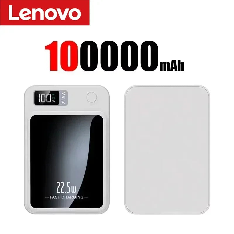 Lenovo Wireless Magnetic Power Bank 500000mAh 22.5w Super Fast Charging Portable External Battery Powerbank For Iphone Samsung