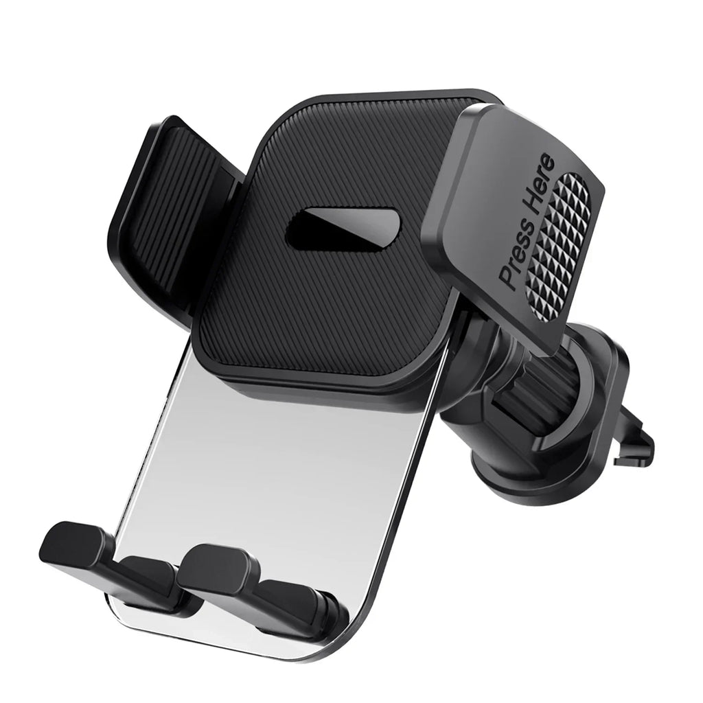 Car Phone Holder for Vent - Air Vent Cell Phone Mount for Car, Acrylic Hands Free Automobile Cradle Clip Stand, 4-7" Cellphones