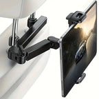 Car Tablet Holder Headrest iPad Mount Auto Telescopic Backseat Tablet Stand Cradle Clip Universal Seat Back Cell Phone Bracket CM World