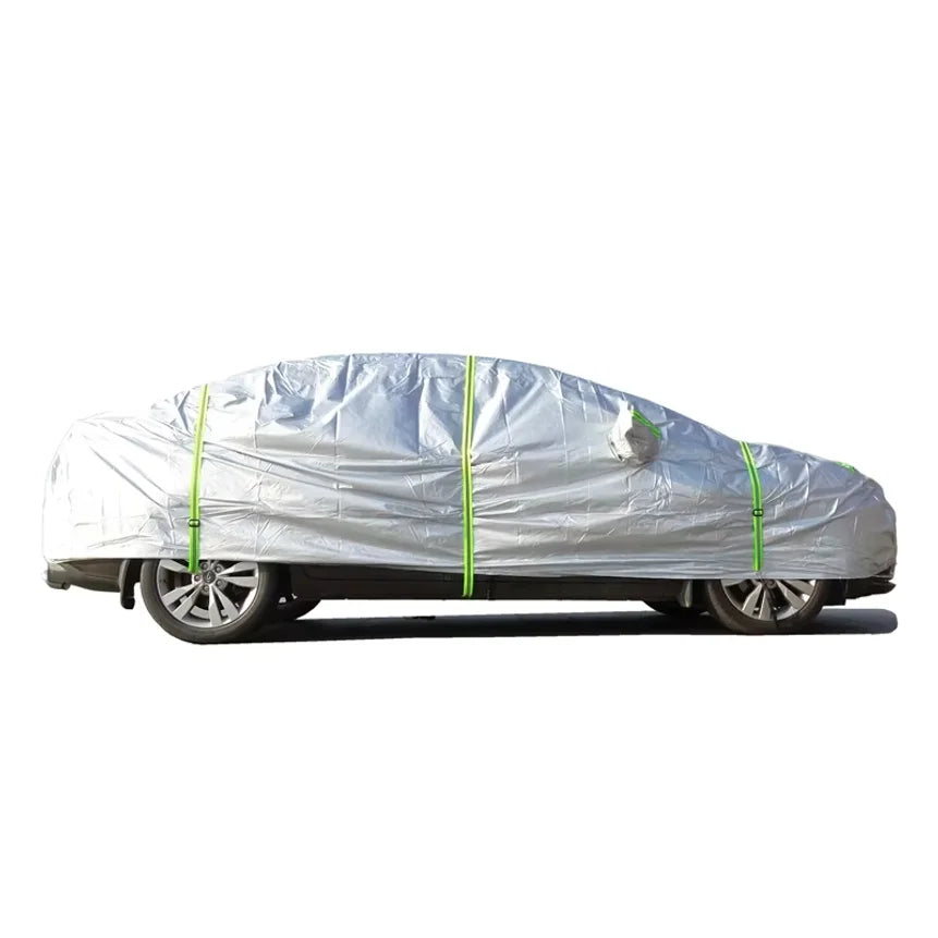 Car Cover Outdoor Protection Full Exterior Snow Cover Sunshade Dustproof Protection Cover Universal for Hatchback Sedan SUV Car Mobile World