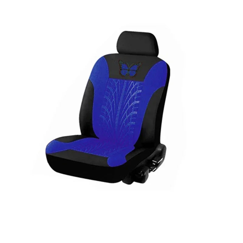 Car Seat Cover Full Set, Universal Butterfly Pattern Embroidery Auto Seat Cover Set
