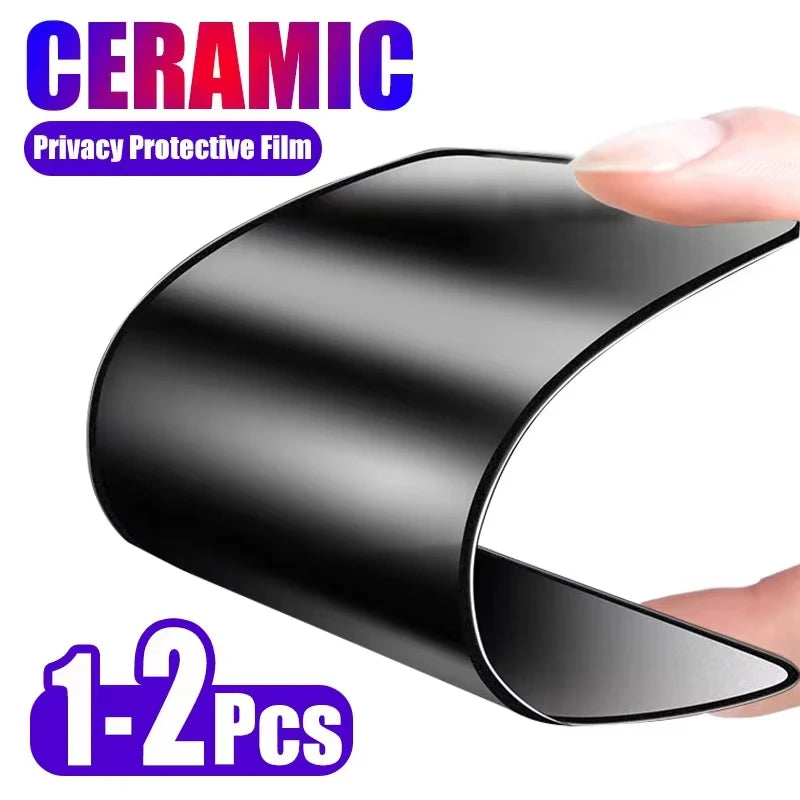 2PCS Privacy Ceramic Film For iPhone 17 16 15 14 18 11 13 12 Pro Max Air 16e 15 16 Plus XS Max XR X 7 8 SE 2020 Screen Protector