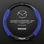 For Mazda 3 5 6 SKYACTIV Axela Atenza CX30 CX5 CX8 CX9 MX5 RX8 RX7 BT50 Carbon fiber Suede Car Steering Wheel Cover Accessories CM World