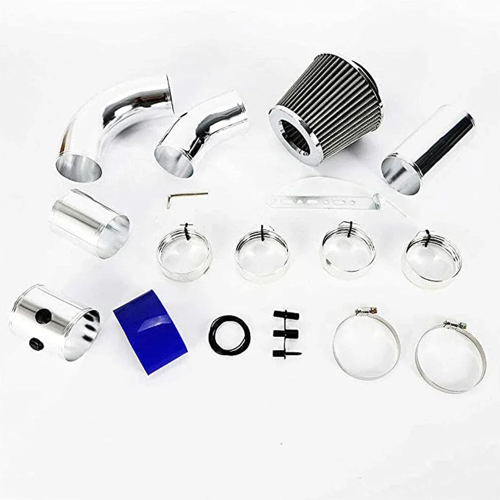 Universal 3" 76mm Air Intake Pipe Aluminum alloy intake pipe Kit Turbo direct cold air Filter injection system with air filter