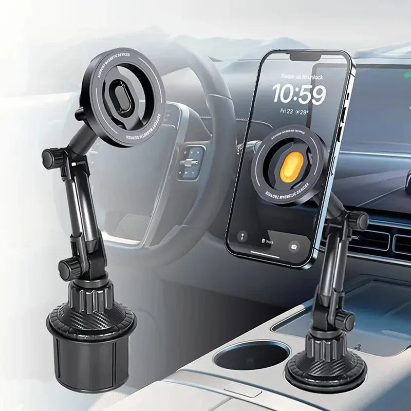 Magnetic Car Phone Holder Water Cup Install 360° Rotation for iPhone 16 15 14 13 12 Samsung Xiaomi CM World