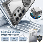 Rotating Magnetic Magsafe Bracket Case For Samsung Galaxy S26 Ultra S26 Plus S26 Ring Stand Holder Transparent Protective Cover