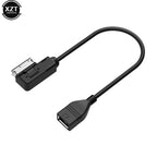 Car USB Data Cable AUX Audio Adapter MDI MMI AMI to USB Female Connector for Audi VW Universal USB Audio Cable