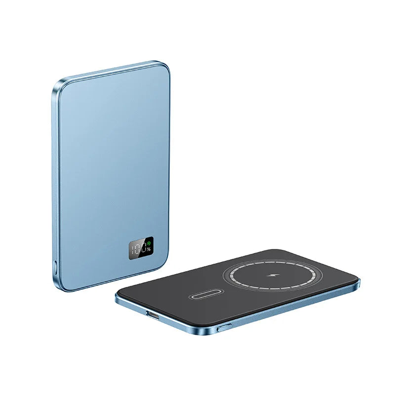10000mAh Thin Magnetic Wireless Power Bank PD20W Fast Charging Portable External Battery 5000mAh for Magsafe For iPhone Samsung Car Mobile World