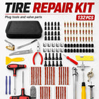132Pcs Car Motorcycle Tire Repair Kit Puncture Plug Tools Tyre Puncture Emergency for Tire Strips Stirring Glue Repair Tool Kit