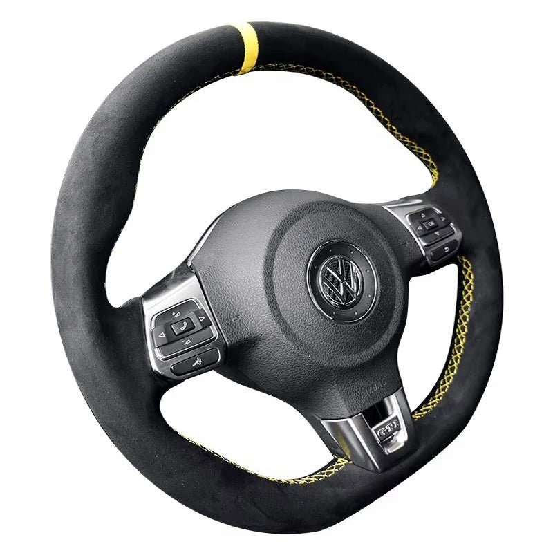 Customized Car Steering Wheel Cover Braid For Volkswagen VW Golf 6 GTI MK6 VW Jetta GLI Golf R20 Tiguan R-Line CM World