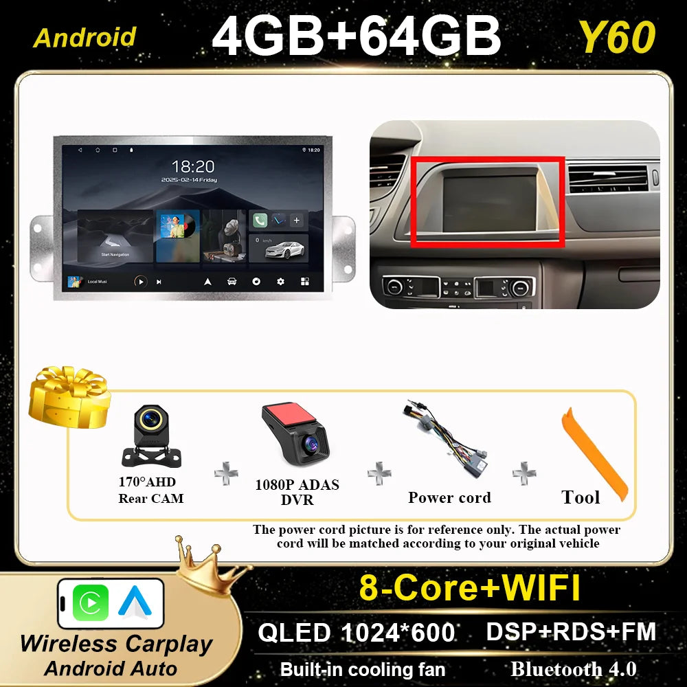 7 Inch For Citroen C5 X7 III Car Multimedia Player GPS Navigation NO 2Din Stereo Radio Wireless Carplay WIFI Car Accessories 4G CM World