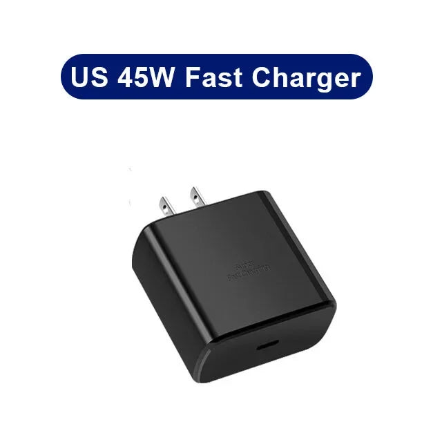 45W PD Fast Charging For Samsung Galaxy S22 S23 Ultra Note10 Plus Mobile Phone USB Type C Cable Fast Quick Charging Wall Adapter Car Mobile World