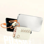 20000mAh Portable Charger with Built-in Cables, Fast Charging & Digital Display for iPhone Samsung, CCC Certified Power Bank