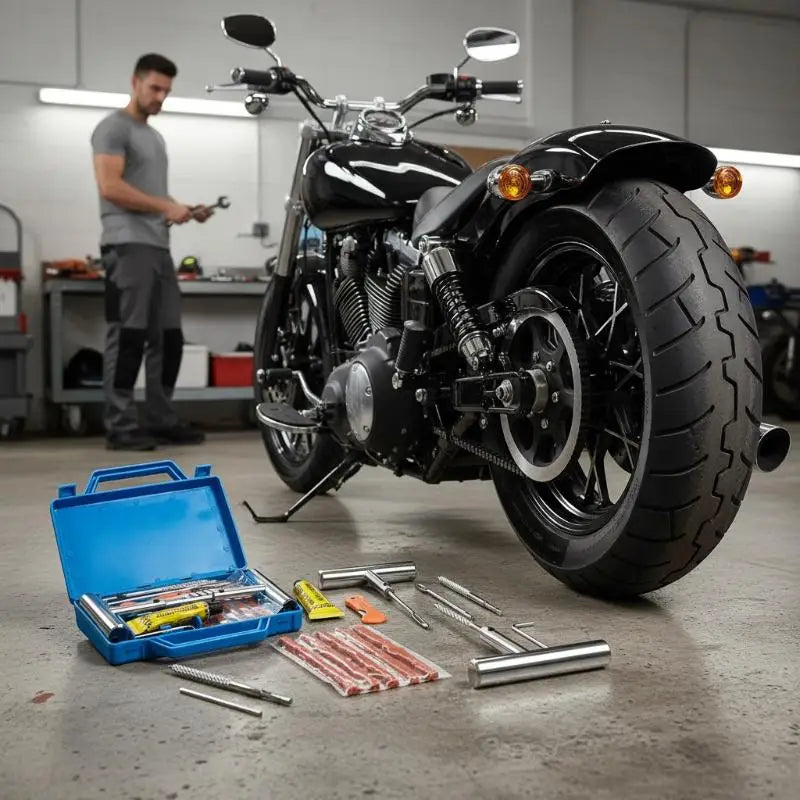 New Car Tire Repair Kit With Box Tire Puncture Emergency Repair Tools Car Motorcycle Bicycle Tyre Repairing Tool Set Easy To Use